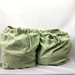 Pottery Barn Kids Bags Toy Storage Gingham Pattern